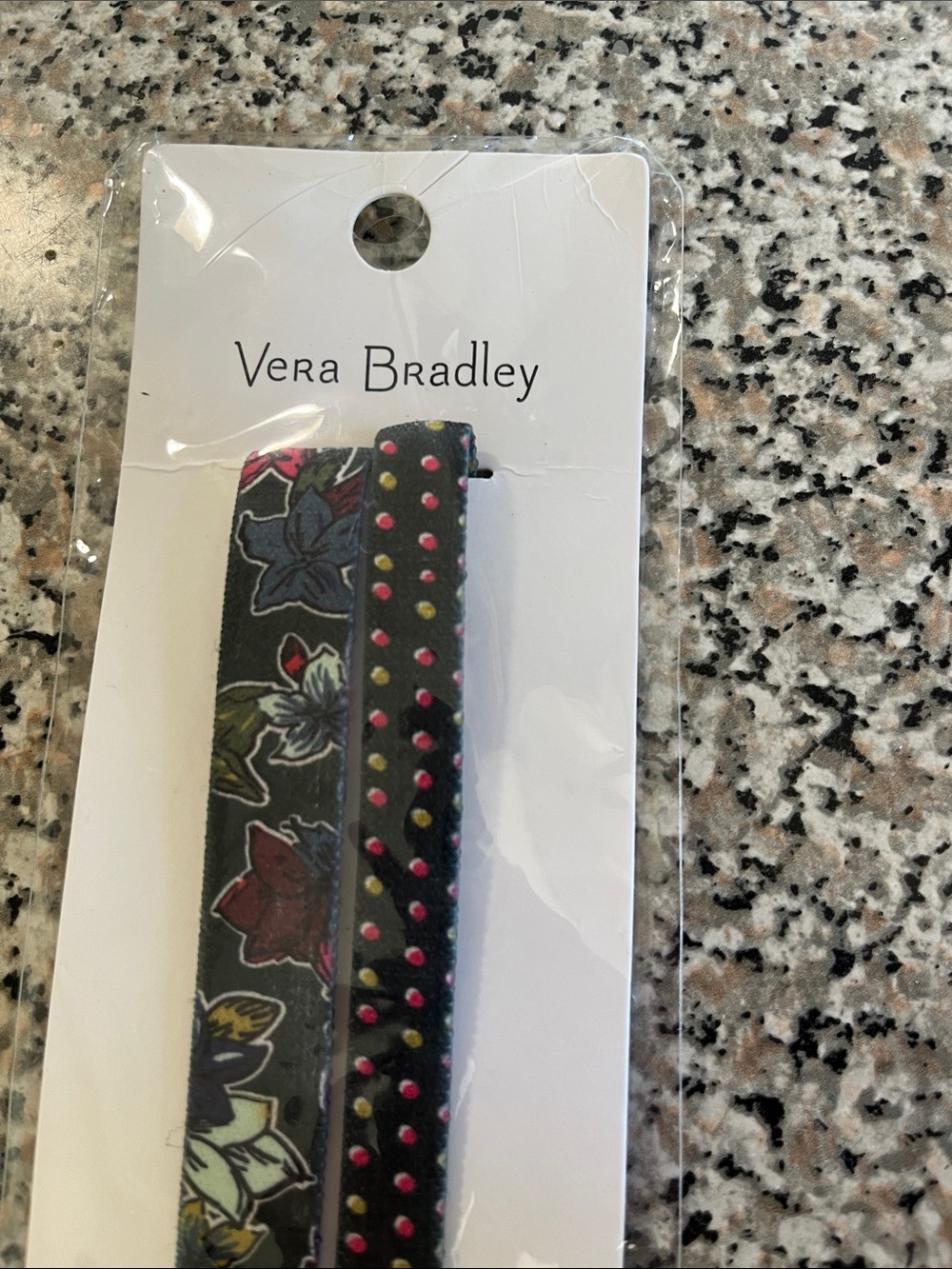 Vera Bradley Black Floral Stretch Headband Duo with Colorful Accents